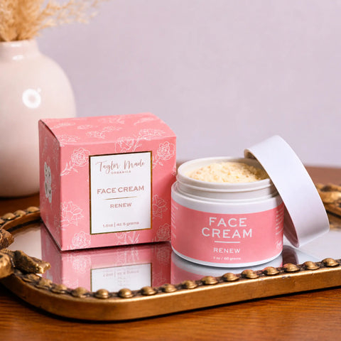 Renewing Anti-Aging Face Cream 1.5oz – Organic Collagen Hydrating Moisturizer | Made in USA Taylor Made Organics  face cream