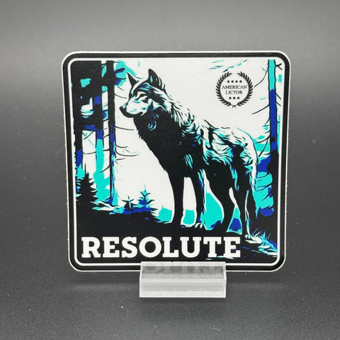 Resolute Wolf Decal Sticker 3 Inch – Stealth Animal Vinyl | Made in USA American Lictor  Vinyl Stickers