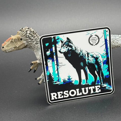 Resolute Wolf Decal Sticker 3 Inch – Stealth Animal Vinyl | Made in USA American Lictor  Vinyl Stickers