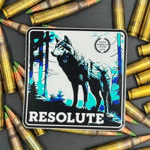 Resolute Wolf Decal Sticker 3 Inch – Stealth Animal Vinyl | Made in USA American Lictor  Vinyl Stickers