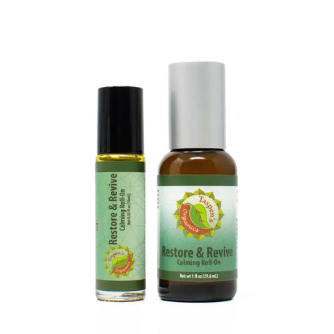 Restore & Revive Calming Roll-On – Soothing Skincare Treatment 1 Fl Oz | Made in USA Taspen's Organics  Soothing Salves, Creams & Oils (2)