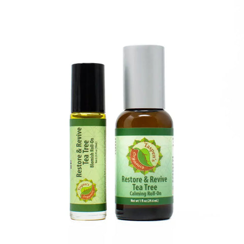 Restore and Revive Tea Tree Calming Roll-On 1oz – Natural Blemish Treatment | Made in USA Taspen's Organics  Soothing Salves, Creams & Oils (2)
