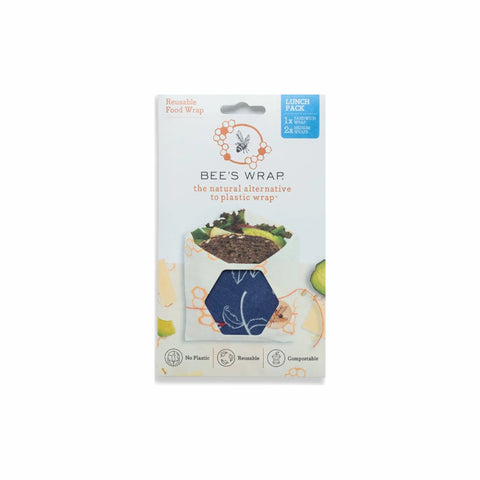Reusable Food Wrap Lunch Pack – Bee's Wrap Eco-Friendly Set 15 Inch | Made in USA Bee's Wrap  Bee's Wraps