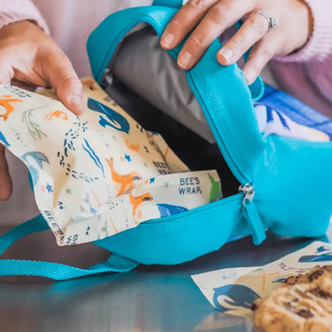 Reusable Snack and Sandwich Bags Set – Organic Waxed Cotton Food Storage Pouches | Made in USA by Bee's Wrap Bee's Wrap  Bee's Wraps