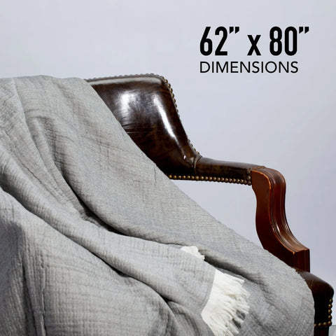 Reversible 100% Cotton Muslin Throw Blanket – Lightweight Breathable Bedding | Made in USA Carolina Cottons  Throw Blankets