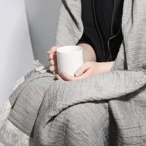 Reversible 100% Cotton Muslin Throw Blanket – Lightweight Breathable Bedding | Made in USA Carolina Cottons  Throw Blankets