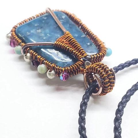 Reversible Copper Wire Wrapped Dancing Ballerina Pendant Alexa Martha Designs  Necklace