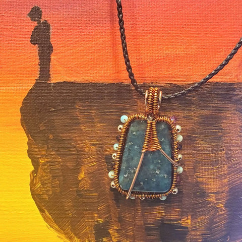 Reversible Copper Wire Wrapped Dancing Ballerina Pendant Alexa Martha Designs  Necklace