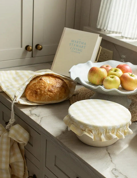 Reversible Cotton Bowl Covers for Food Storage – Sustainable Eco-Friendly Kitchen Wraps 8 to 15 Inch | Made in USA Millstream Home  Kitchen + Dining