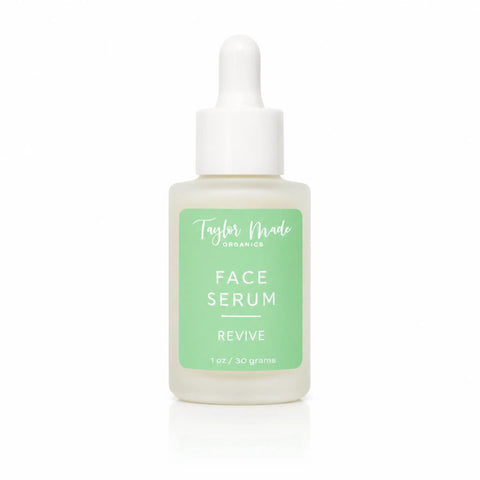Revive Face Serum – 1oz Hydrating Botanical Blend with Bakuchiol and Hyaluronic Acid | Handmade in USA Taylor Made Organics  face serum