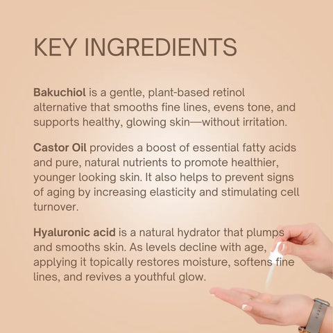 Revive Face Serum | Bakuchiol Oil and Hyaluronic Acid Taylor Made Organics  face serum