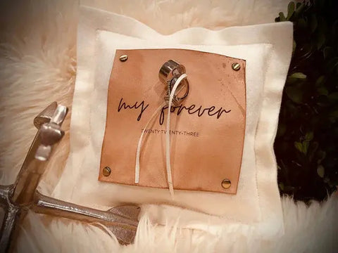 Ring Bearer Pillow Suede Kloth