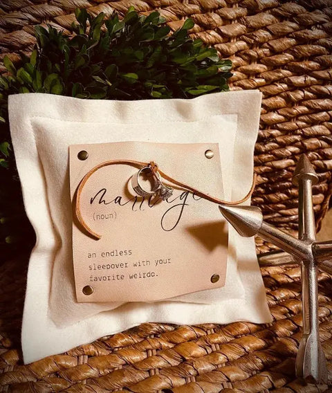 Ring Bearer Pillow Suede Kloth