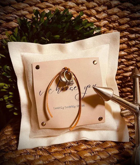 Ring Bearer Pillow Suede Kloth