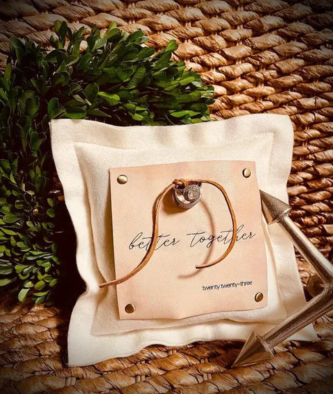 Ring Bearer Pillow Suede Kloth