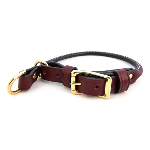 Rolled Leather Training Dog Collar – Adjustable Combination Choke and Standard Collar | Made in USA Auburn Leathercrafters  item