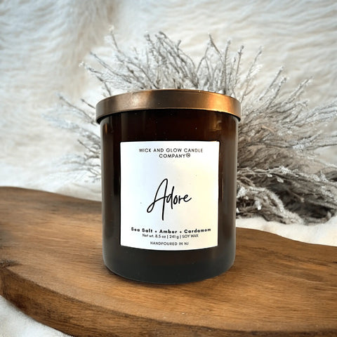 Romantic Scented Candle Set Trio – Hand-Poured Soy Wax 8.5oz Each | Made in USA Luxury Home Fragrance Wick and Glow Candle Company™  Candles
