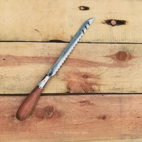 Root Saw Gardening Tool – Hand-Forged Cultivating Blade With Forked Teeth | Made in USA by Piginor by Red Pig Garden Tools Piginor by Red Pig Garden Tools 