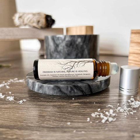 Rooted in Nature 10ml Essential Oil Roll-On – Unisex Toxin-Free Skincare Blend | Made in USA Born to be Free  Essence Roll-On Oil