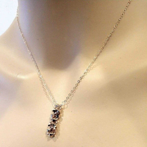 Rose Gold Crystal Bar Necklace – Handcrafted Beaded Pendant | Made in USA Alexa Martha Designs  Necklace