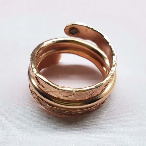 Rose Gold Crystal Wrap Around Ring – Handcrafted Rustic Jewelry | Made in USA Alexa Martha Designs  Ring