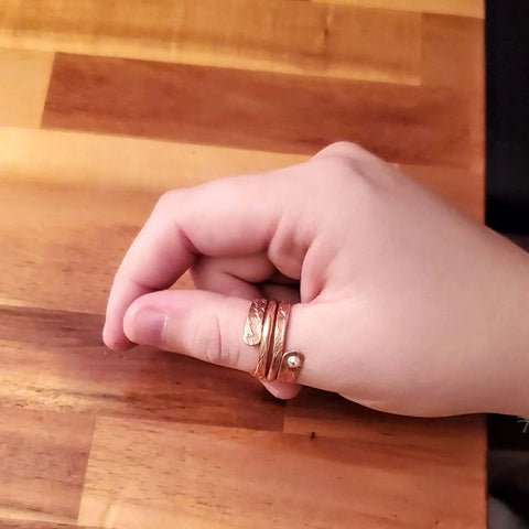 Rose Gold Crystal Wrap Around Ring – Handcrafted Rustic Jewelry | Made in USA Alexa Martha Designs  Ring