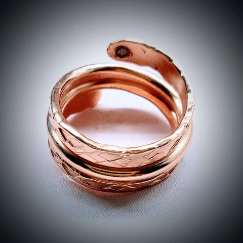 Rose Gold Crystal Wrap Around Ring – Handcrafted Rustic Jewelry | Made in USA Alexa Martha Designs  Ring