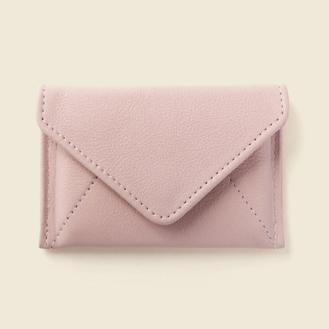 Rose Pink Mini Envelope Wallet With RFID Blocking – Full Grain Leather 4.5x3 Inch | Made in USA CASUPO  Envelope Wallet
