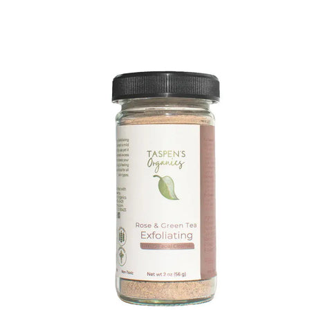 Rose and Green Tea Organic Exfoliating Facial Cleanser – 2 oz – Made in USA Taspen's Organics  Facial Care