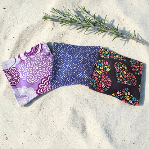 Rosemary Scented Sachet Set of 3 – 4.5 Inch Cotton Fabric Air Fresheners | Made in USA by Frances Farm & Craft Frances Farm & Craft  Sachet