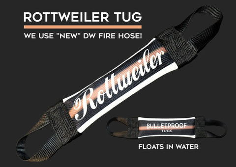 Rottweiler Fire Hose Dog Tug Toy – Heavy Duty Training Toy | Made in USA Bulletproof Pet Products Inc  TUGS