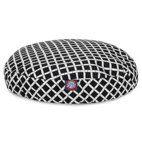 Round Bamboo Dog Bed Cushion – Removable Zipper Cover | Made in USA Majestic Pet