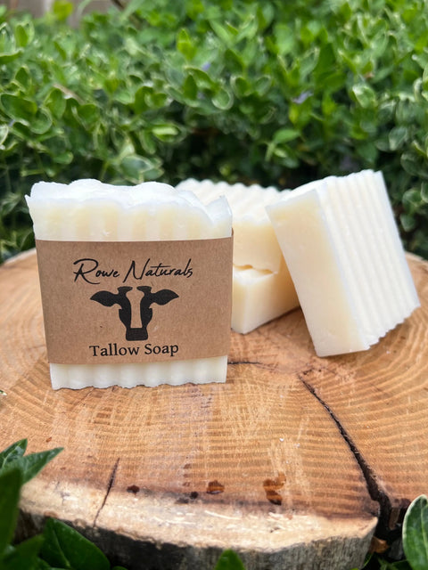 Rowe Naturals 100% Grass-Fed Tallow Bar Soap – Gentle Moisturizing Cleansing Bar | Handcrafted USA Skincare Rowe Naturals  Tallow soap