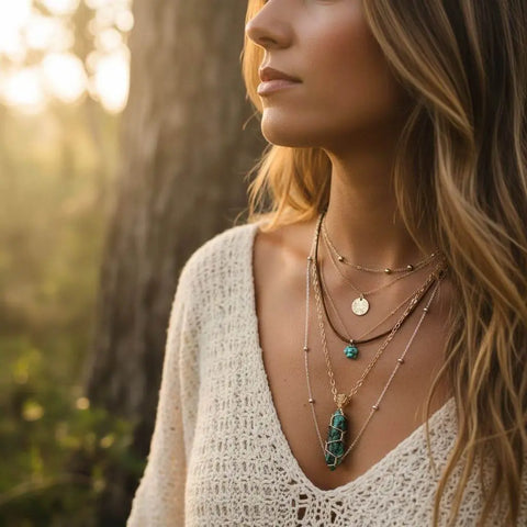 Ruby in Zoisite Double-Terminated Crystal Necklace – Gold Wire Wrap Pendant | Handmade in USA Alexa Martha Designs  Necklace