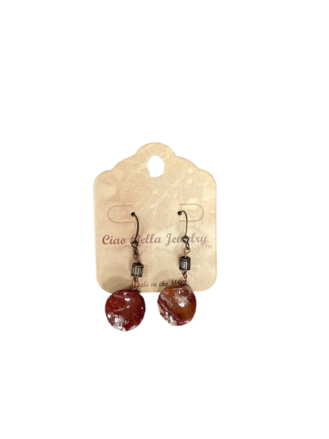 Rust Ocean Jasper Dangle Earrings – Handcrafted Copper Hook Jewelry | Made in USA Michelle Marie Boutique  Earrings