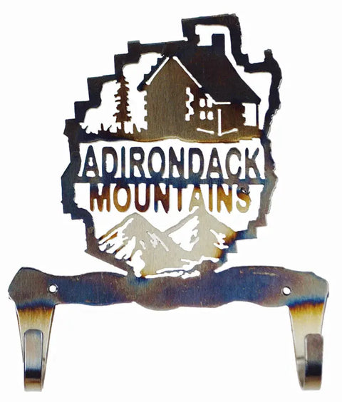 Rustic Adirondack Mountains Coat and Towel Hook – Durable Metal Wall Mount | Made in USA Knights Home Decor  item