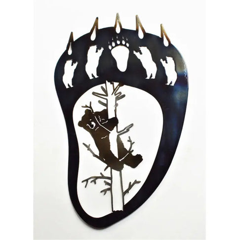 Rustic Bear Claw Metal Wall Decor – Hand-Finished Outdoor Art | Made in USA Knights Home Decor  item