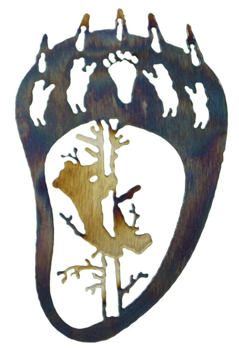 Rustic Bear Claw Metal Wall Decor – Hand-Finished Outdoor Art | Made in USA Knights Home Decor  item