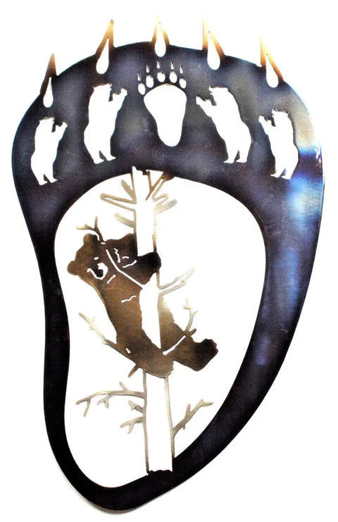 Rustic Bear Claw Metal Wall Decor – Hand-Finished Outdoor Art | Made in USA Knights Home Decor  item
