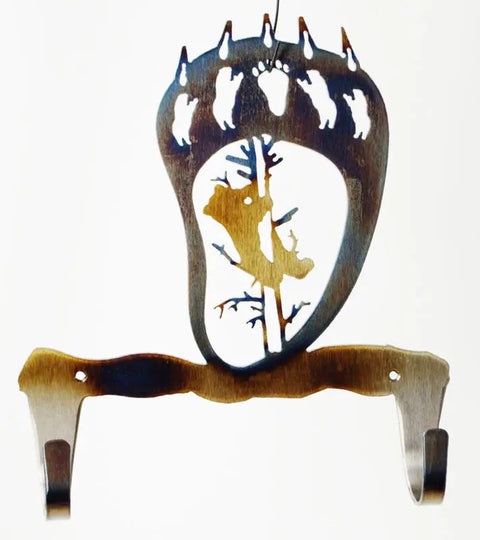 Rustic Bear Claw Wall Hook – Steel Coat and Towel Hanger | Handcrafted Made in USA Knights Home Decor  item