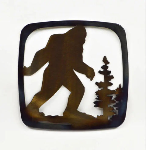 Rustic Bigfoot Metal Trivet – Handcrafted Hot Plate Kitchen Decor | Made in USA Knights Home Decor  item