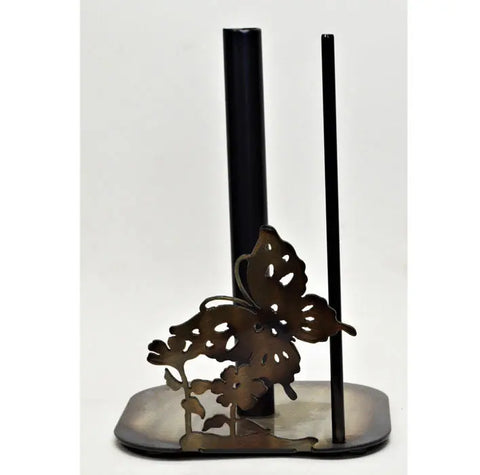 Rustic Butterfly Paper Towel Stand – Handcrafted Kitchen Organizer | Made in USA Knights Home Decor  item