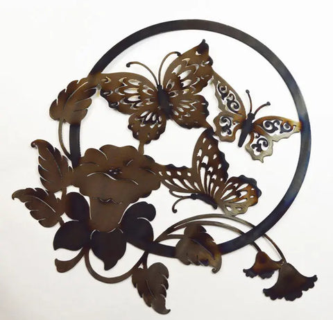 Rustic Butterfly Wall Art Metal Sculpture – Handmade Decorative Piece | Made in USA Knights Home Decor  item