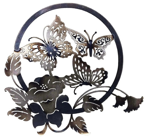 Rustic Butterfly Wall Art Metal Sculpture – Handmade Decorative Piece | Made in USA Knights Home Decor  item
