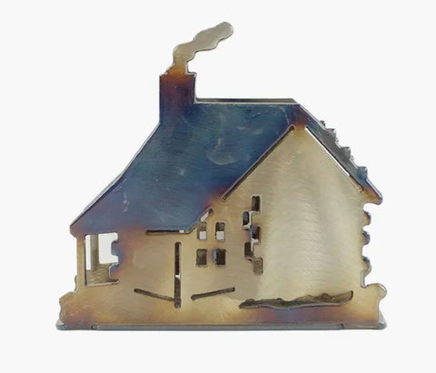 Rustic Cabin Napkin Holder – Handcrafted Metal Decor for Dining Table | Made in USA Knights Home Decor  item