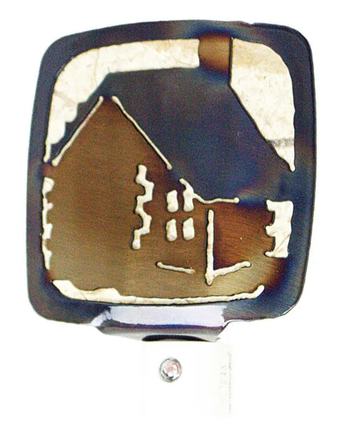 Rustic Cabin Silhouette Night Light – Handcrafted Cozy Decor | Made in USA Knights Home Decor  item