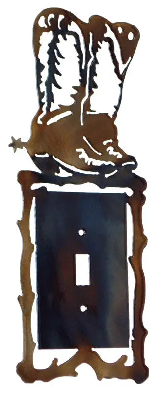 Rustic Cowboy Boots Light Switch Plate Cover – Handmade Western Décor | Made in USA Knights Home Decor  item