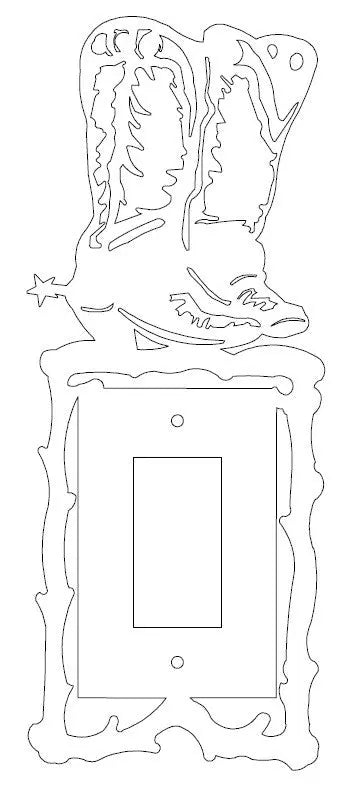 Rustic Cowboy Boots Light Switch Plate Cover – Handmade Western Décor | Made in USA Knights Home Decor  item