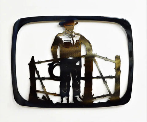 Rustic Cowboy Fence Design Casserole Dish Holder – Handcrafted Kitchen Decor | Made in USA Knights Home Decor  item