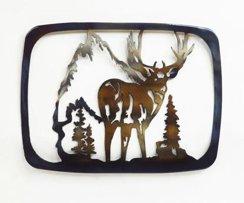 Rustic Deer Metal Trivet – Handcrafted Casserole Dish Holder | Made in USA Kitchen Decor Knights Home Decor  item